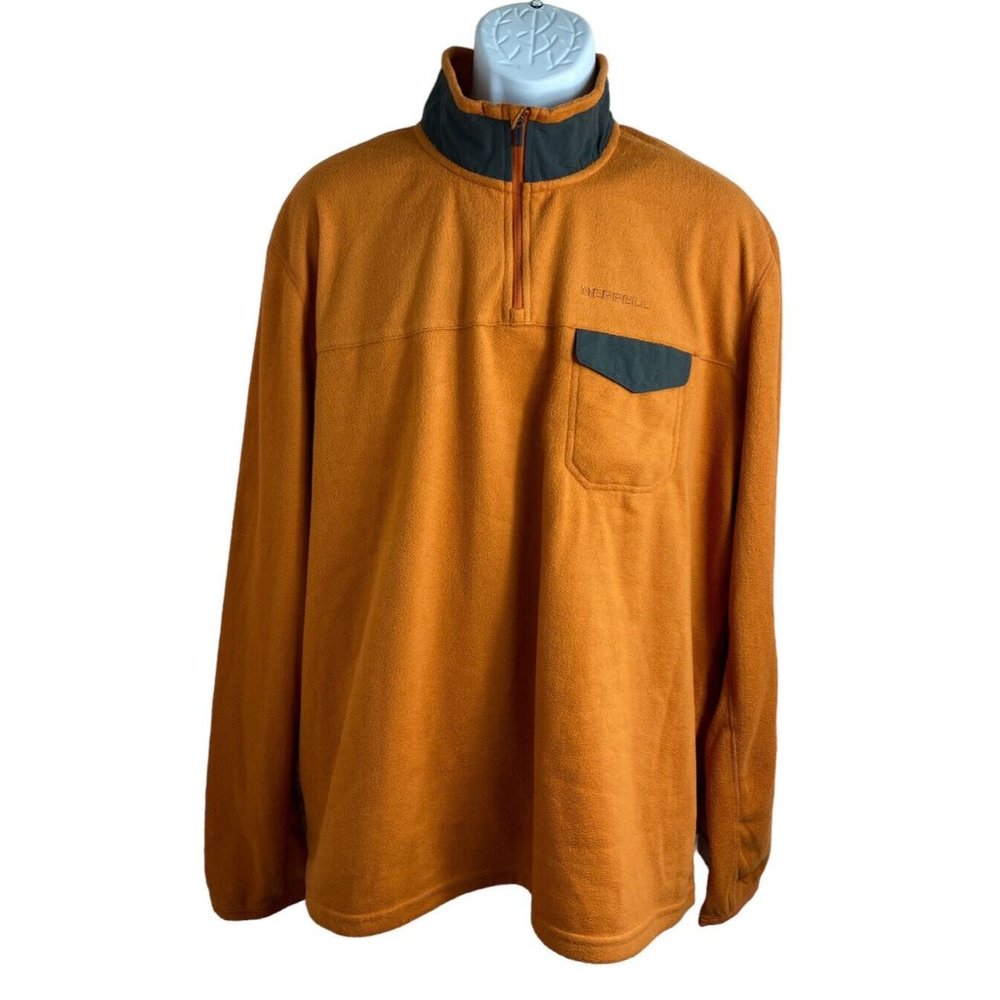 Merrell Flux Lightweight 1/4 Zip Pullover Fleece Size XL Sweatshirt Burnish